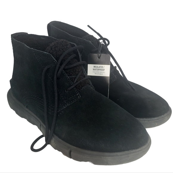 Sorel Explorer II Drift Waterproof Booties Black 8 - Picture 2 of 4